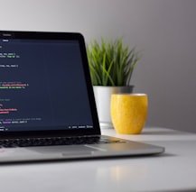Code on laptop